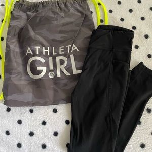 Athleta Girls - leggings & bag L/12